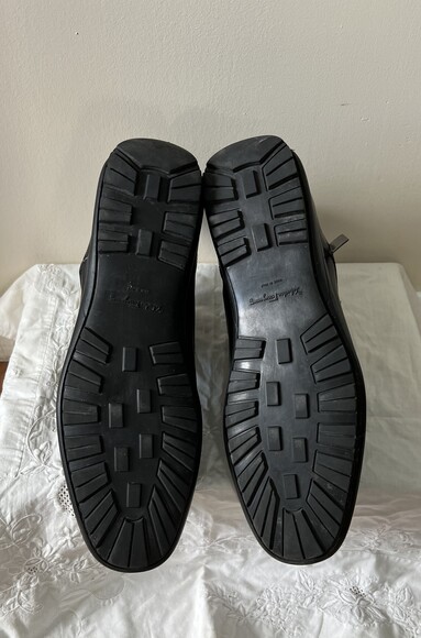 ❗🅂🄾🄻🄳❗Salvatore Ferragamo Men's Black Leather Zip Boots Size 9EE - Picture 7 of 10